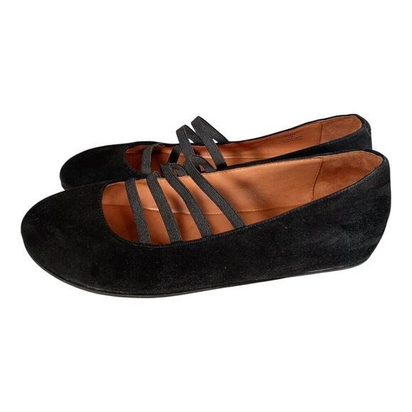 L’amour Des Pieds Caiden Hidden Wedge Flat Round Toe Black Suede Womens 9 M - Picture 8 of 11